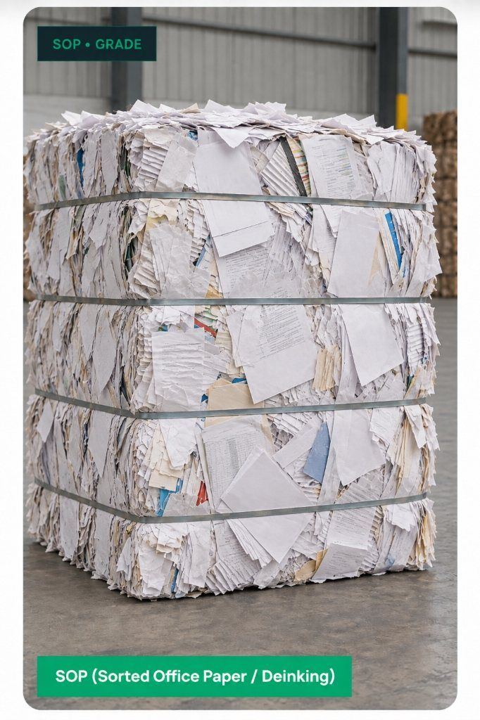 SOP (Sorted Office Paper / Deinking Grade)